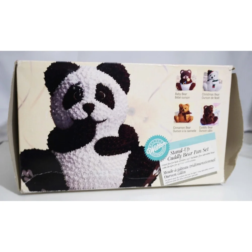 VTG Wilton Stand Up Cuddly Bear Cake Pan Set 502-518 Complete w Box Instructions